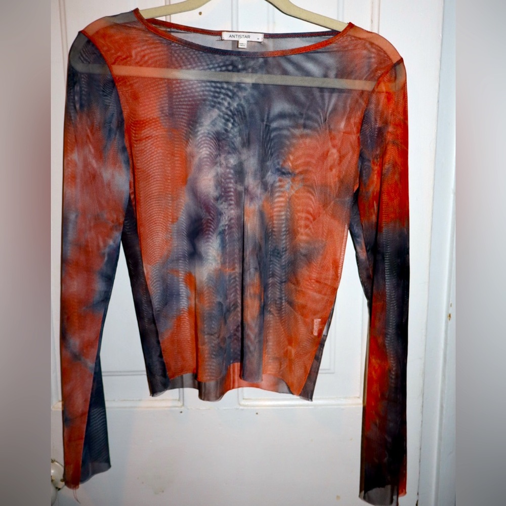 COPY - antistar mesh red and blue tie dye long sleeve top, M
10/10, never worn